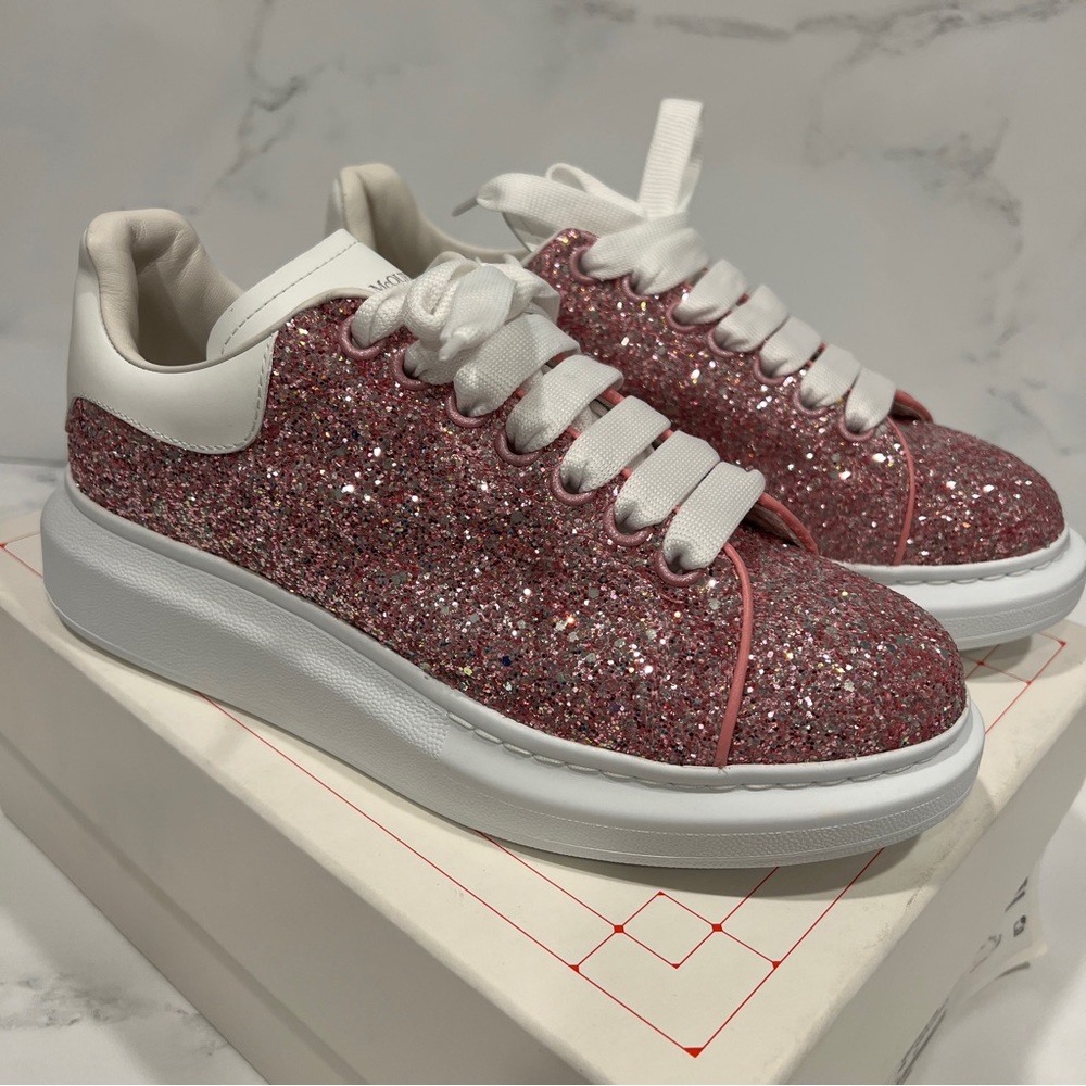 Alexander Mcqueen Oversized Glitter Women Sneakers